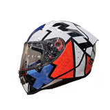 CASCO MT REVENGE 2 LIGTH BLANCO AZUL NARANJA