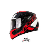 CASCO LS2 320 STREAM LETAILS GRIS ROJO