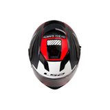 CASCO LS2 320 STREAM LETAILS GRIS ROJO